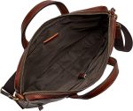Fossil Men's Haskell Leather Double Zip Briefcase Messenger Laptop Bag, Cognac , (Model: MBG9342222) - Image 5